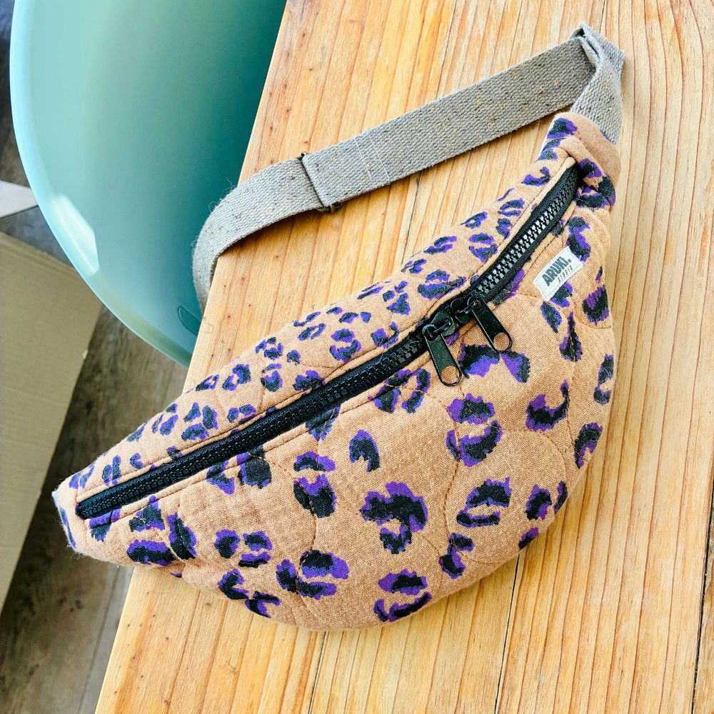 Sac banane BIKOLOR - Léopard violet