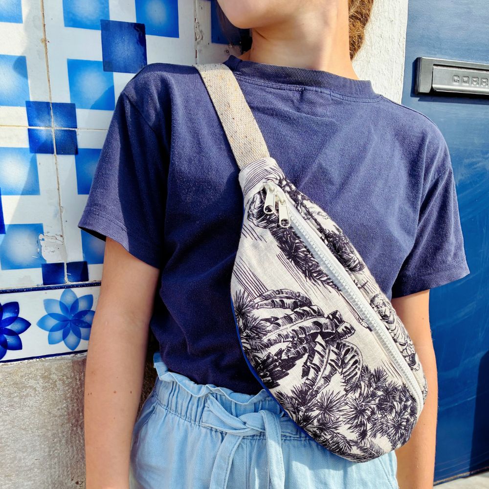 Sac banane BIKOLOR - Palmier bleu